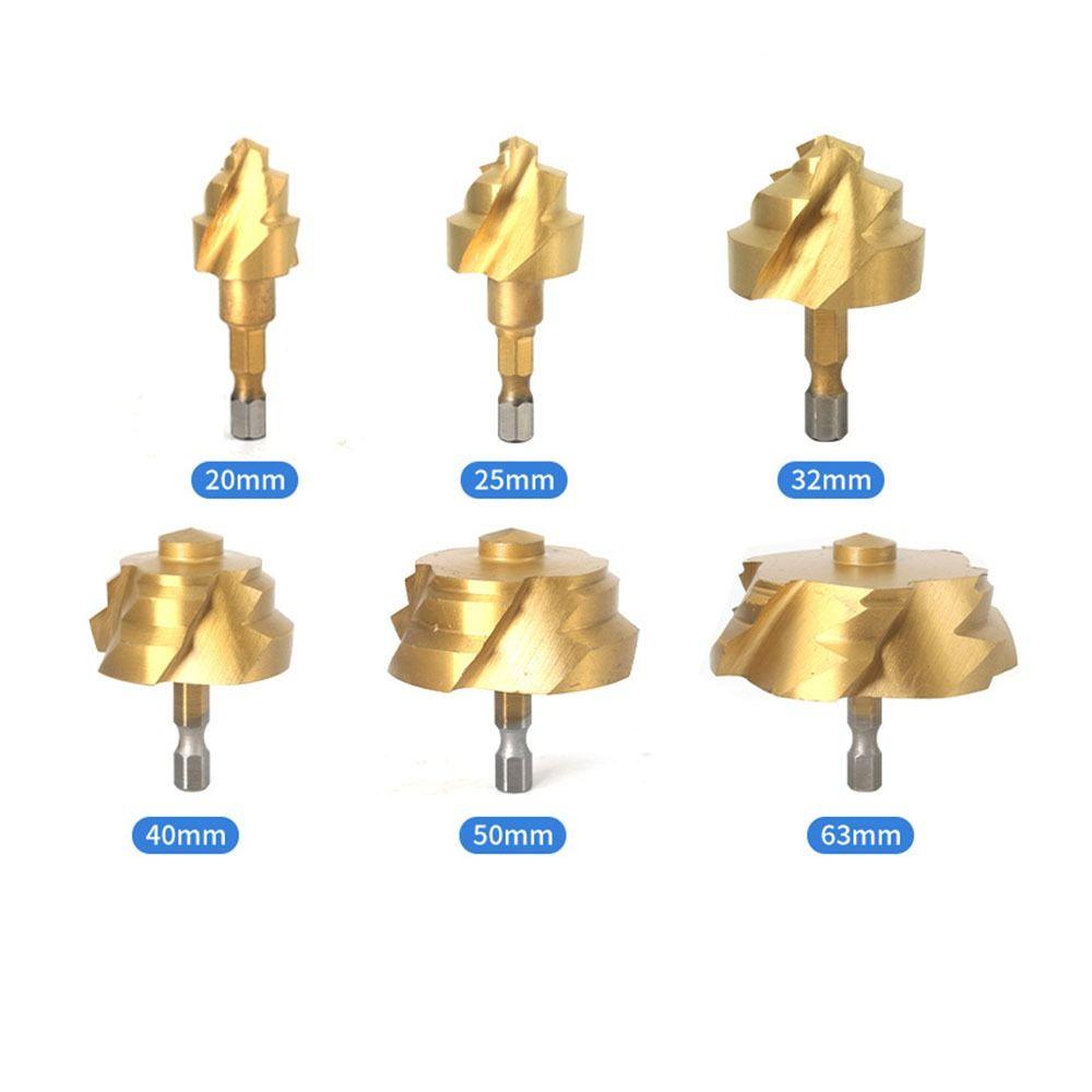 6 шт. Износостойкое ступенчатое сверло для водопроводных труб, развертка для водопроводных труб, инструмент для соединения водопроводных труб