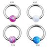 316L Opal Captive Bead Ring Nose Hoop Eyebrow Labret Lip Nipple Piercing Earring