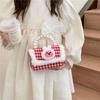 Elegant Pearl Red Childrens Handbag For Girls Featuring Breathable And Wearresistant Material