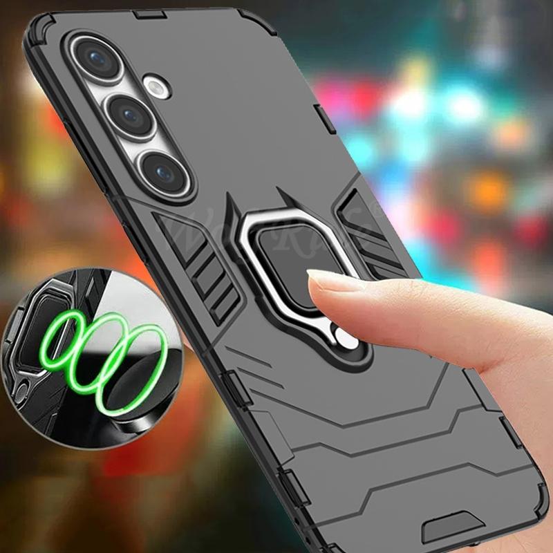 Для Samsung S25 чехол Samsung Galaxy S25 S24 S23 Ultra Plus FE Capa противоударный держатель кольца магнитные Fundas Samsung S25 Plus