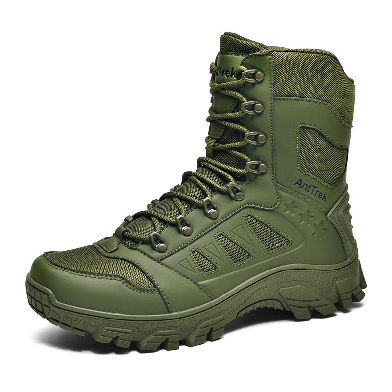 Men Tactical Boot Ankle Desert Military Hunting Hiking Shoes Unisex Training Army Waterproof Anti-Slip Motorcycle Climbing Shoes