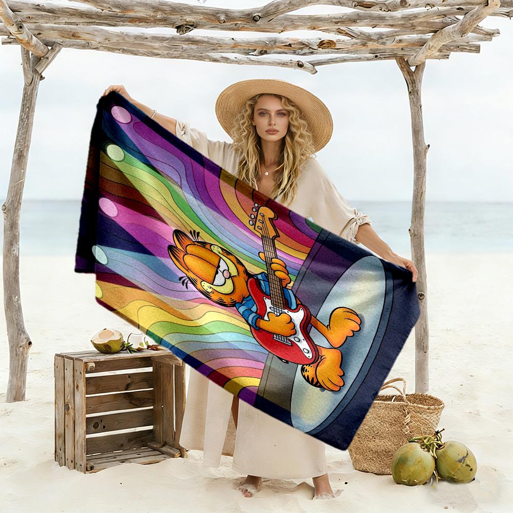 Garfield Stage Beach Towel Soft Durable Quick-Dry Comfortable Lightweight Suitable for Swimming, Gym, Camping, Yoga Vacation