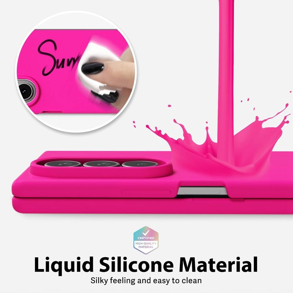 For Samsung Galaxy Z Fold 8 Ultra Liquid Silicon Case Candy Color Ultra Thin Men Women Cover for Samsung Z Fold 6 5 4 3 7 8