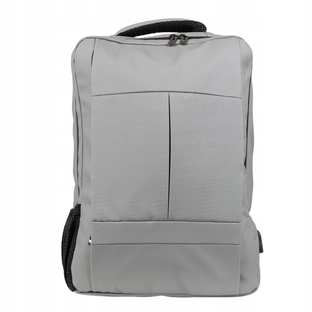 Plecak szkolny, do pracy szary, na laptopa 15,6" z usb dla chłopaków/dziewczyn nowoczesny vio bk91103 grey