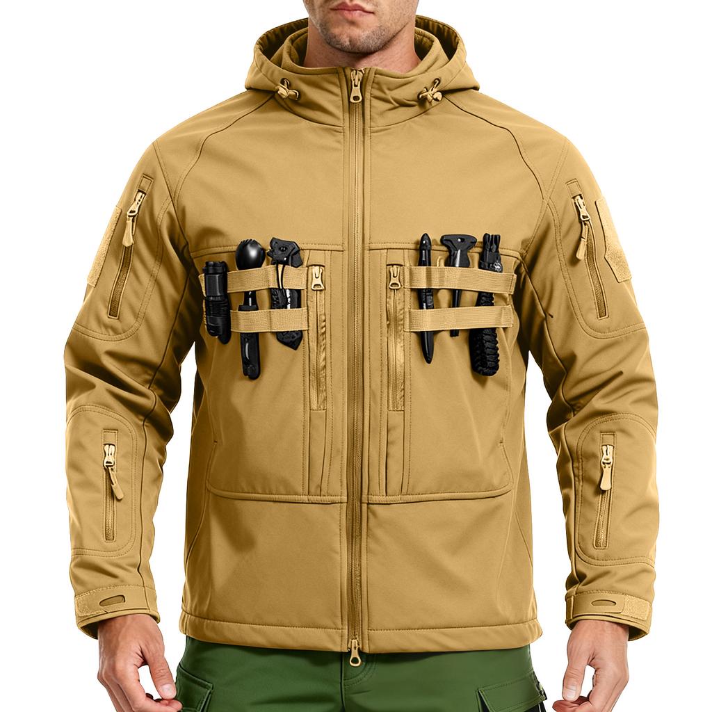 Мужские зимние однотонные куртки Мужские модные куртки Дышащие ветрозащитные куртки Куртки для занятий спортом на открытом воздухе