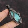 Amazonite Pendant Copper Wire Wrapped Pendant Real Gemstone Pendant Amazonite Copper Jewelry Handmade Pendant Gift For Mom Wire Wrap Jewelry
