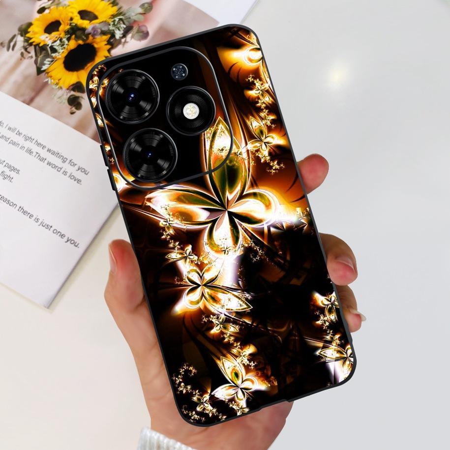 Чехол для Tecno Spark Go 2024 Популярный Цветок Астронавт Capa Силиконовый Мягкий Чехол для Tecno SparkGo 2024 BG6 Ударопрочный Корпус Телефона