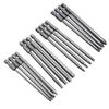 4pcs 100mm Long Screwdriver Bits Set For Torx Hex Head Cross Flat Head Slotted Tip 1/4 Inch Hex Electric Screwdriver Bits