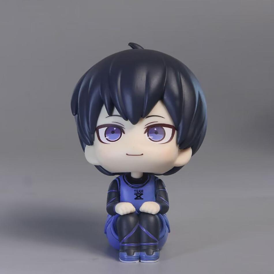 Фигурка-кукла Blue Lock Kawaii Nagi Seishiro Isagi Yoichi в сидячем положении, настольная модель, аниме-персонаж, креативный подарок на день рождения.