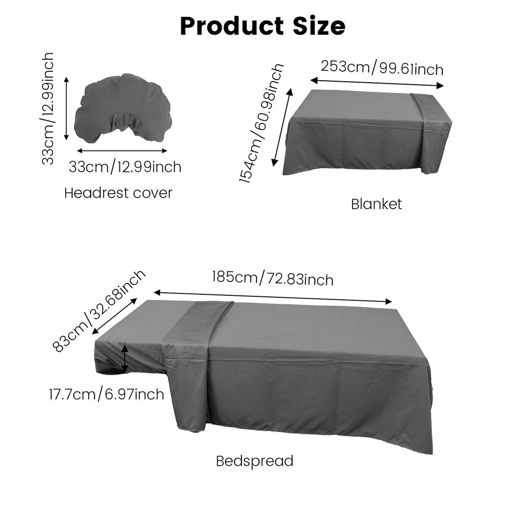 3 шт. Простыня Спа Массаж Дышащий Однотонный Набор Покрывал из Химического Волокна Простыни для Массажного Стола Одеяла для Массажного Стола для Бизнеса