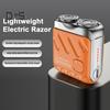 Мини-электробритва с двумя головками, перезаряжаемая через USB, водонепроницаемая, портативная, для путешествий, для влажного и сухого бритья, мужская бритва для бороды, инструмент для удаления волос