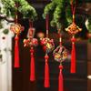 Chinese New Year Decorations 2026 Year of Horse Lucky Charm with Tassel Feng Shui Hanging Pendants for Wealth Good Luck