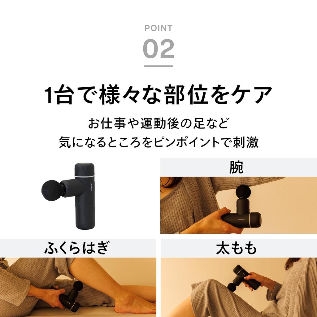 TWINBIRD Уход за телом Ручной USB 4 Мощная вибрация Подарок для Уважения к Пожилым Пистолет, Пистолет, Зарядка, Уровни, День Отца, День Матери, День, Черный,