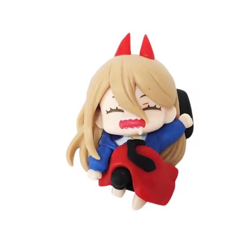 Аниме Человек-бензопила Фигурка Пауэр - Аки Дендзи и Макима Спящая Фигурка Действия Скульптура Настольное Украшение