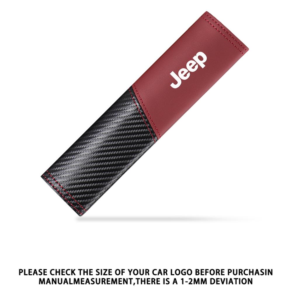 2pcs Car Safety Belt Cover Seat Belt Cusion Shoulder Protective Pad For JEEP Renegade Grand Cherokee JK Wrangler Accessories Key ALV1
