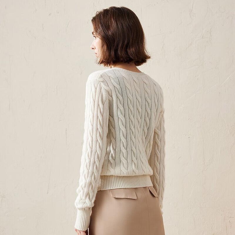 Women's Autumn/Winter Cashmere Cable Knit Cardigan