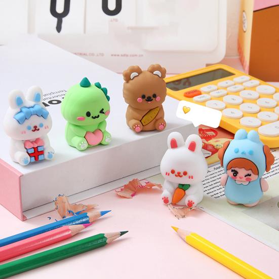 Милая мультяшная точилка для карандашей Kawaii мини-точилка для карандашей портативный резак для ручек детские канцелярские принадлежности подарки школьные принадлежности