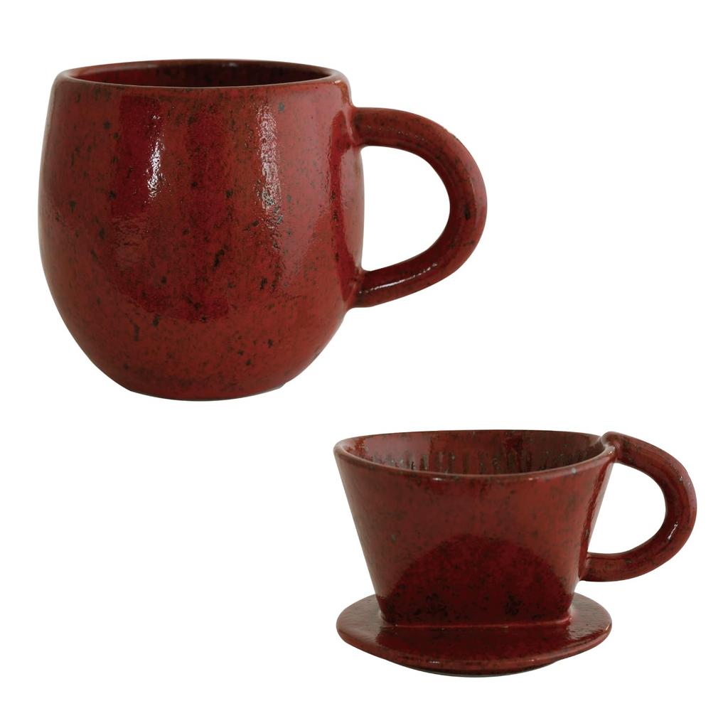 Mars Dripper Mug Set Mino Ware Pottery Single Serving Tableware Made in Japan &