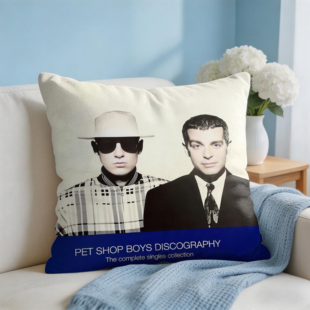 Music PPet Shop Boys Band Cushion Cover Square Pillow Bedroom Sofa Leisure Comfort Living Room Home Decoration X