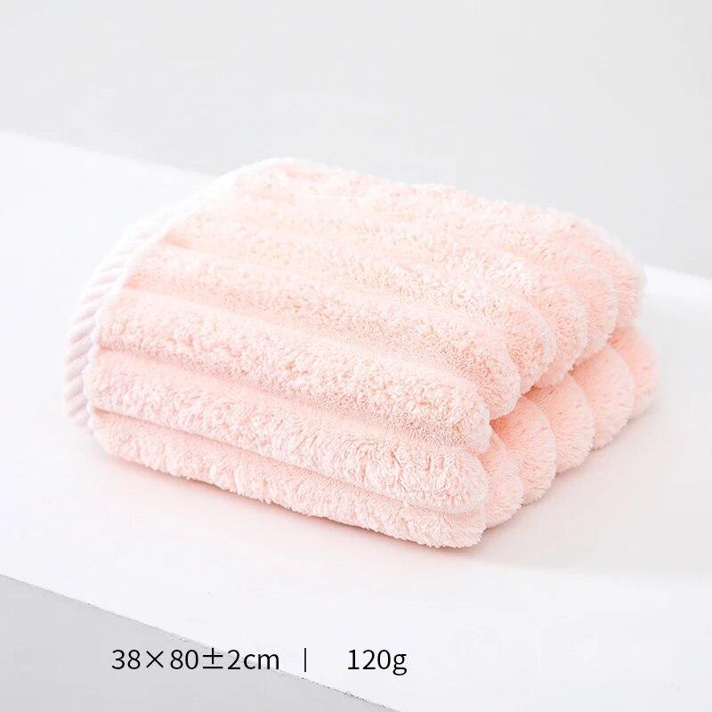 Утолщенное полотенце Coral Fleece Plus Velvet, приятное для кожи, мягкое, впитывающее, полосатое, моющее полотенце для лица