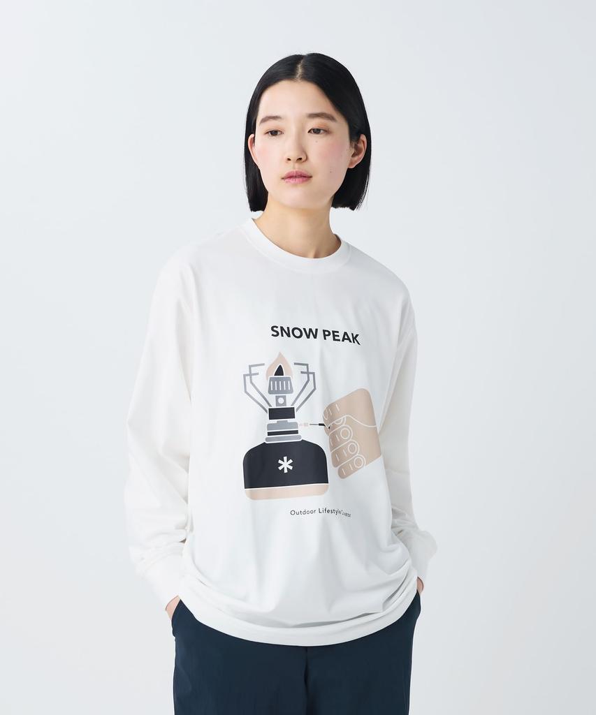 Наслаждайтесь кемпингом Футболка с длинным рукавом Размер M [Snow Peak] TS-26SU001 Футболка с длинным рукавом, Мужская/Женская, ЧЕРНЫЙ,