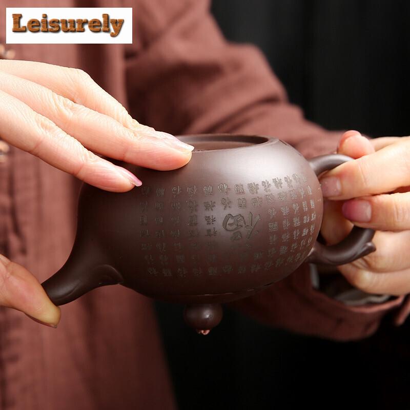 Handmade Purple Clay Teapot Chinese Authentic Not Begrudge Xishi Tea Pot Beauty Kettle Household Tea Ceremony Customized 190ml