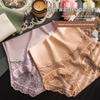 TikTok Women's Lace High-Waist Seamless Tummy Control Panties - Breathable, Thin, Plus Size Summer Briefs