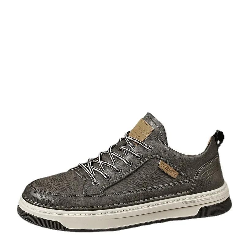 Повседневная кожаная обувь для мужчин 2024 года, осенние туфли на плоской подошве, черные туфли, брендовые белые мужские кроссовки, офисная рабочая обувь Zapatos Casuales