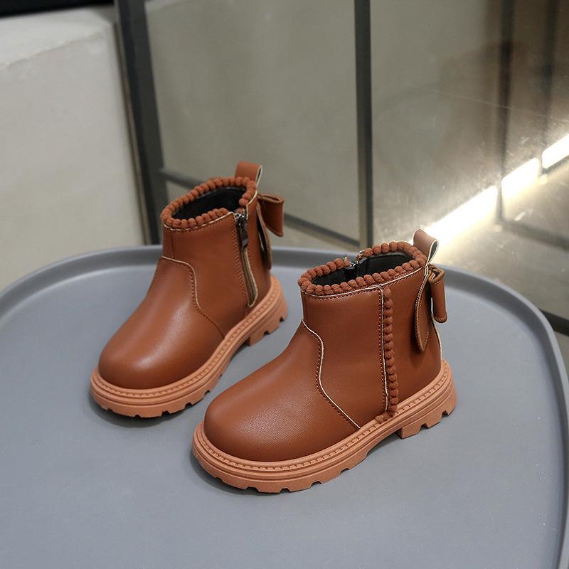 Модные мартинсы для девочек: Осень/Зима 2025 с Мягкой Подошвой и Вельветом, Дизайн Принцессы до Щиколотки.