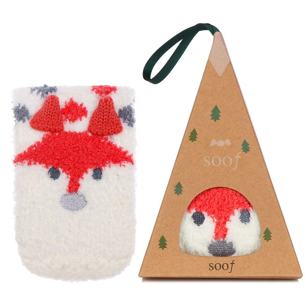 Теплые носки с рисунком животных 3D пушистые коралловые носки для носков рождественские подарочные носки с коробкой