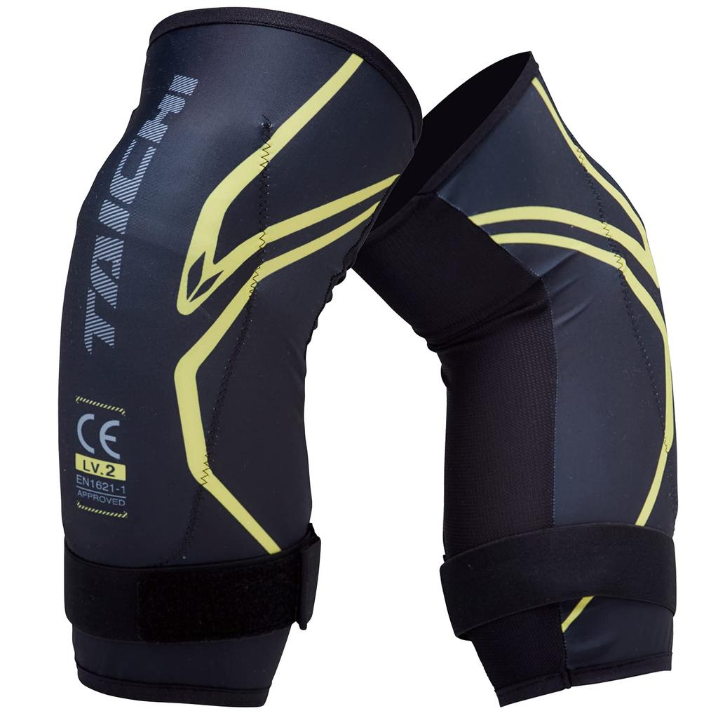 RS Taichi Stealth CE Knee Medium (Level 2) Guards, Pair, Black/Yellow, [TRV080]