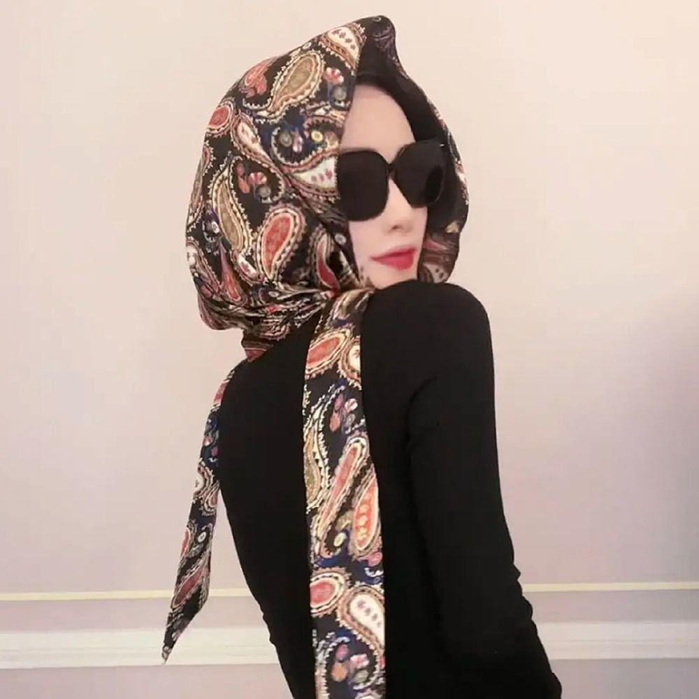 Soft Sunscreen Islamic Hat Muslim Turban Hijab Cap Baotou Hat Headscarf
