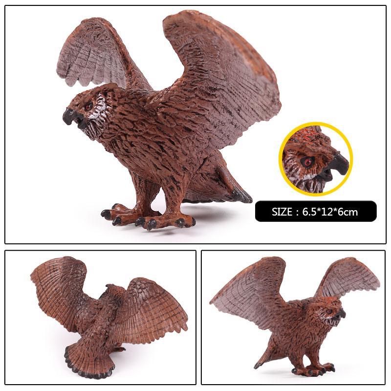 Oenux Дикие Птицы Животные Лес Ночной Орел Кондор Фигурки ПВХ Фигурка Садовое Украшение Образование Миниатюрная Игрушка Подарок для Ребенка