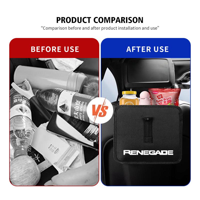 AKI2 Leather Car Seat Middle Storage Bag Handbag Back Seat Storage Bag Organizer Hanging Bag For Jeep JK JL JKU TJ YJ CJ Wrangler