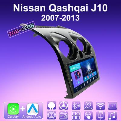 2 DIN Android Carplay автомобильное радио для Nissan Qashqai J10 2007-2013 мультимедийный проигрыватель головное устройство стерео GPS навигация BT WIFI 2+32 ГБ