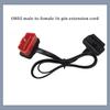 Удлинительный кабель OBD2 16-контактный папа-мама 0,6 м 8-жильный плоский под прямым углом автомобильный диагностический