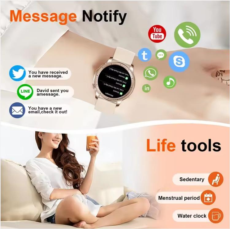 2025 Smartwatches Woman Track Map Bluetooth Call Heart Rate Monitoring IP67 Waterproof Sport Fitness Electronic Watches