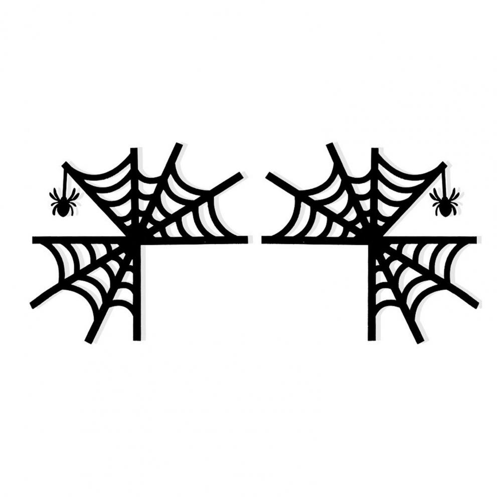 Door Corner Wooden Ornament Halloween Door Hanging Corners Sign Spooky Bat Spider Web Halloween Door Corner for Indoor