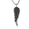 Fashion Hip Hop Titanium Steel Feather Pendant Personality Men'S And Women'S Casual Couple Necklace Sweater Chain