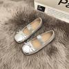 French fairy style bow single shoes in the summer of 2024 new gentle matching skirt soft-soled ballet single shoes women