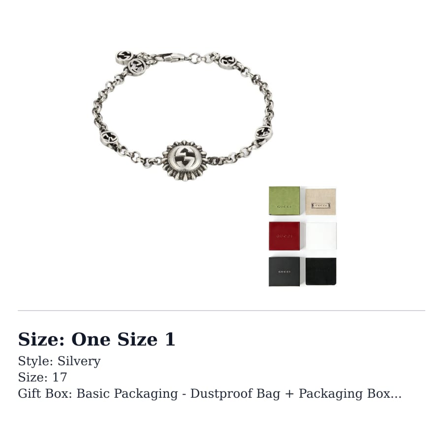 GUCCI Gg Bracelet 731193-J8400-0728