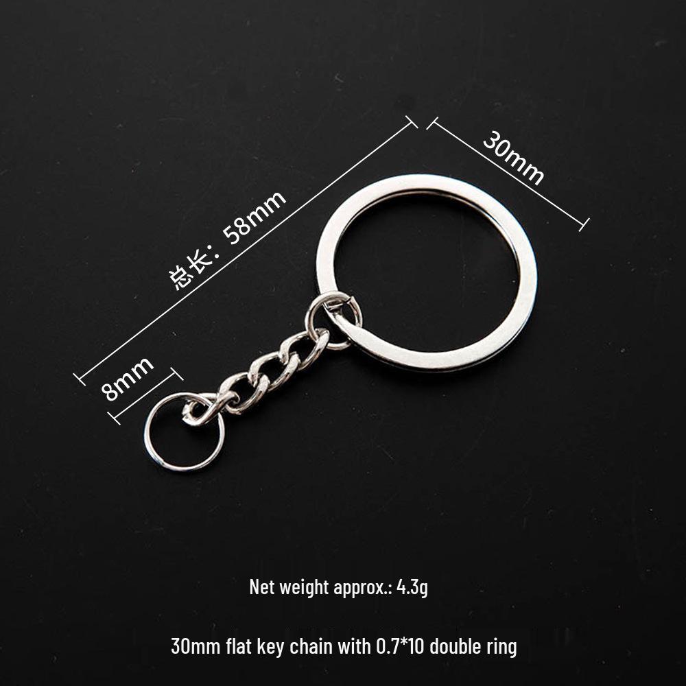 Eco-Friendly Nickel-Free Metal Keyring: DIY Jewelry Accessory, Split Ring Keychain with Doll Pendant