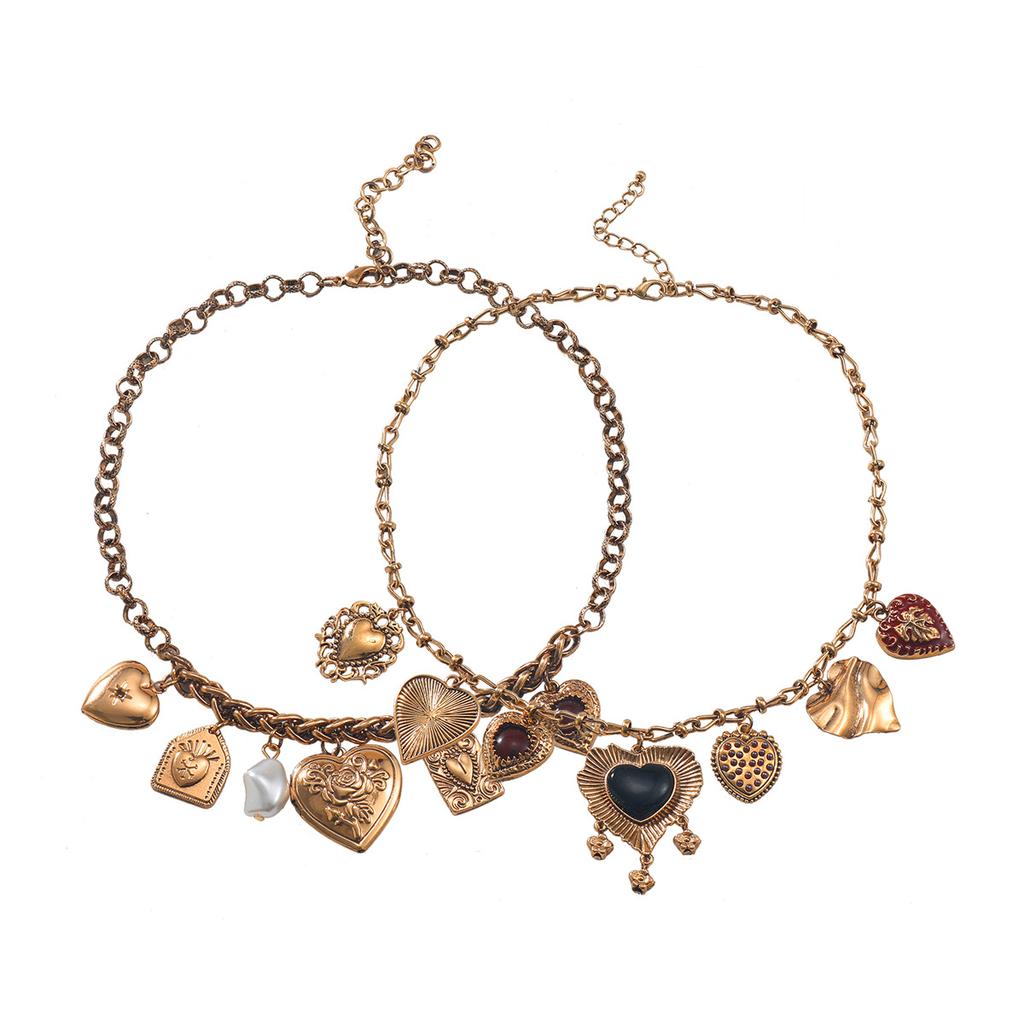 Многослойная металлическая винтажная подвеска 'Любовь' Богемное женское гламурное ожерелье