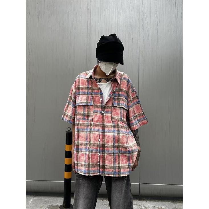 Летняя новая повседневная рубашка с рукавами пять четвертей, свободная рубашка большого размера с короткими рукавами для мужчин и женщин