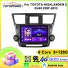 Для TOYOTA HIGHLANDER 2 XU40 2007-2013 Навигация GPS Android Автомагнитола Мультимедийный плеер Стерео wifi+4G Carplay Авто видео