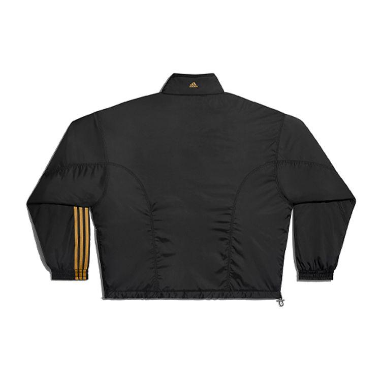 adidas X Ivy Park Co-Branded куртка с тремя полосками и воротником-стойкой, куртка унисекс, черная GR1435
