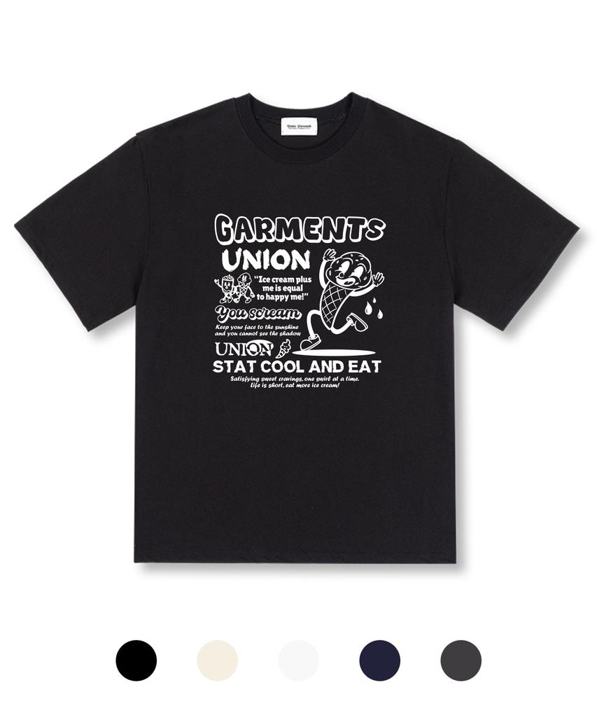 UNION GARMENTS Оверсайз футболка с коротким рукавом 'Мороженое' 5 цветов