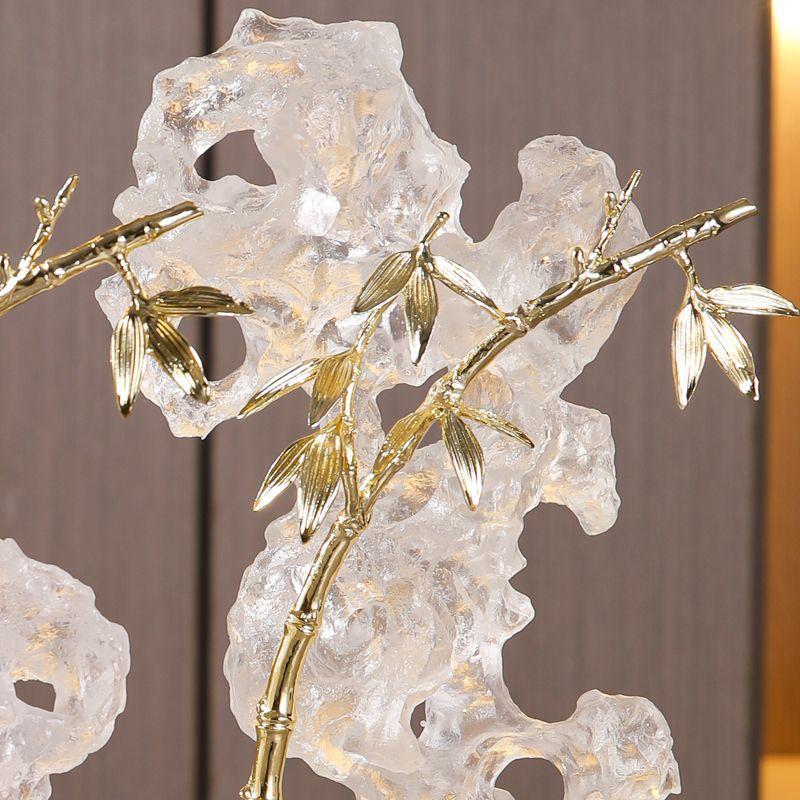 Роскошная подставка из черного кристалла из смолы, фигурки из камня Тайху, украшения для магазина, офисного стола, ремесла, декор для дома, настольная скульптура для комнаты