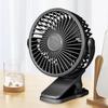 VE USB Rechargeable Table Fan Clip-on Type Portable Mini Desk Fan Hanging Clip Fan Night Light Air Cooler Outdoor Fans