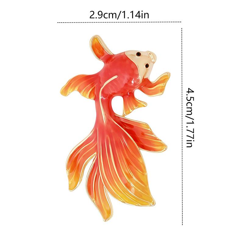 Luxury Koi Brooches Exquisite Chinese Style Goldfish Brooches For Women Girls Versatile Shiny Corsage Clothing Accessories Gifts